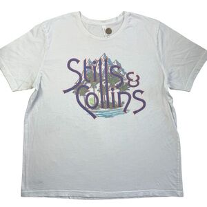 Stephen Stills & Judy Collins 2017 Tour Folk Music Crosby Nash 2-Side t-shirt XL